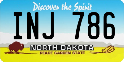 ND license plate INJ786