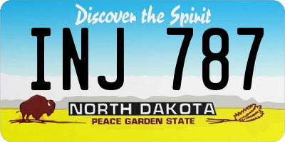 ND license plate INJ787
