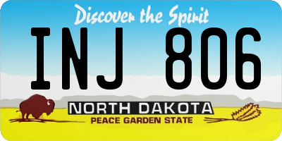 ND license plate INJ806