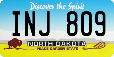 ND license plate INJ809
