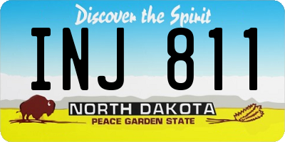 ND license plate INJ811