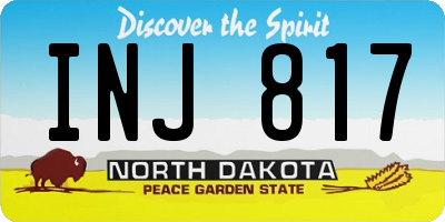 ND license plate INJ817