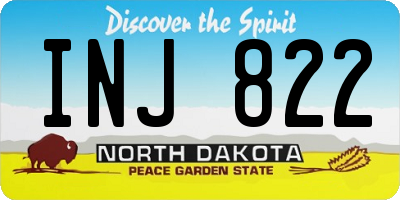ND license plate INJ822