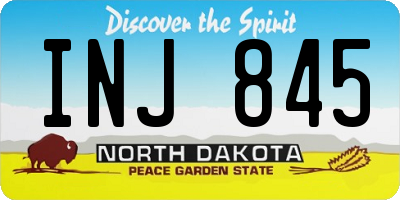 ND license plate INJ845