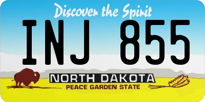 ND license plate INJ855