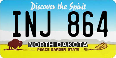 ND license plate INJ864