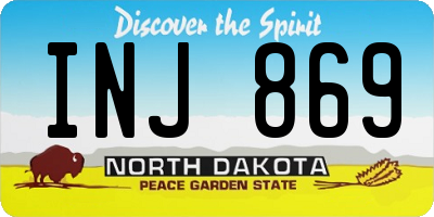 ND license plate INJ869
