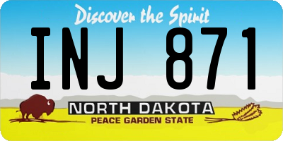 ND license plate INJ871