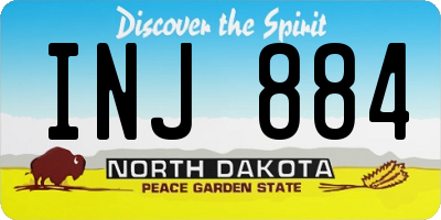 ND license plate INJ884