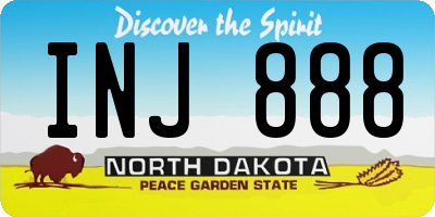 ND license plate INJ888