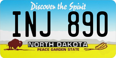 ND license plate INJ890