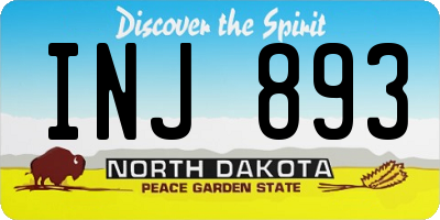 ND license plate INJ893