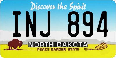 ND license plate INJ894