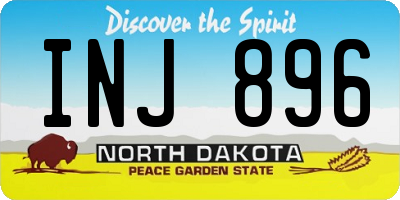 ND license plate INJ896
