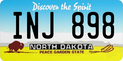 ND license plate INJ898