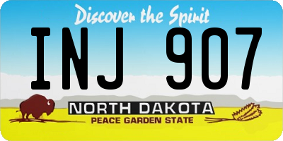 ND license plate INJ907