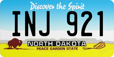 ND license plate INJ921