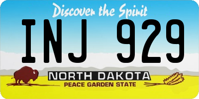 ND license plate INJ929