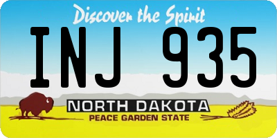 ND license plate INJ935