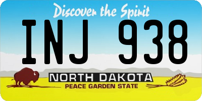 ND license plate INJ938