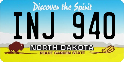 ND license plate INJ940