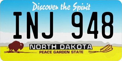 ND license plate INJ948