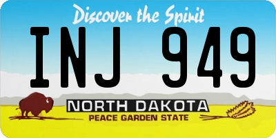 ND license plate INJ949
