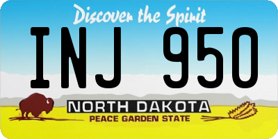 ND license plate INJ950