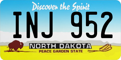 ND license plate INJ952