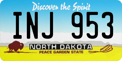 ND license plate INJ953