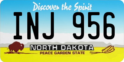 ND license plate INJ956