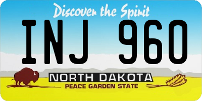 ND license plate INJ960