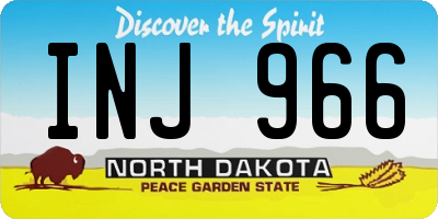 ND license plate INJ966