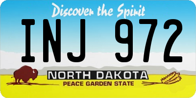 ND license plate INJ972