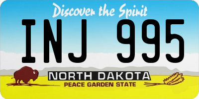 ND license plate INJ995