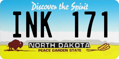 ND license plate INK171