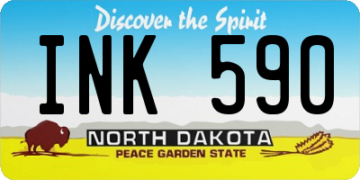 ND license plate INK590