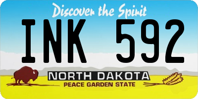 ND license plate INK592
