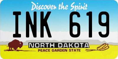 ND license plate INK619