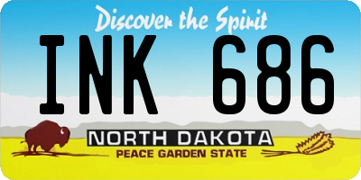 ND license plate INK686
