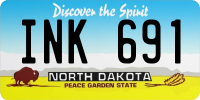 ND license plate INK691