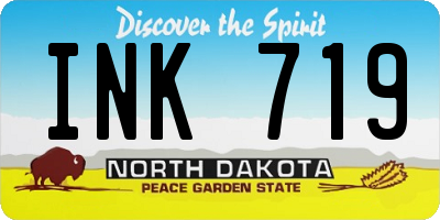 ND license plate INK719