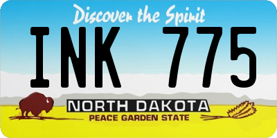 ND license plate INK775