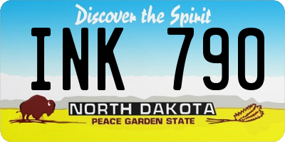 ND license plate INK790