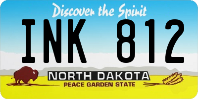 ND license plate INK812