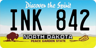 ND license plate INK842