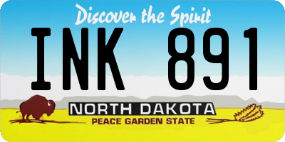 ND license plate INK891