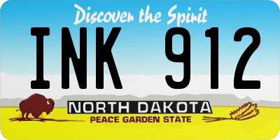 ND license plate INK912