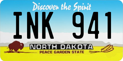 ND license plate INK941