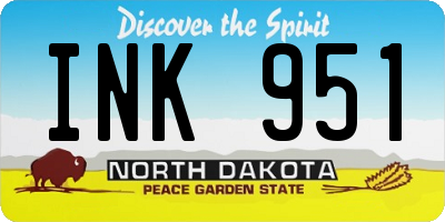 ND license plate INK951